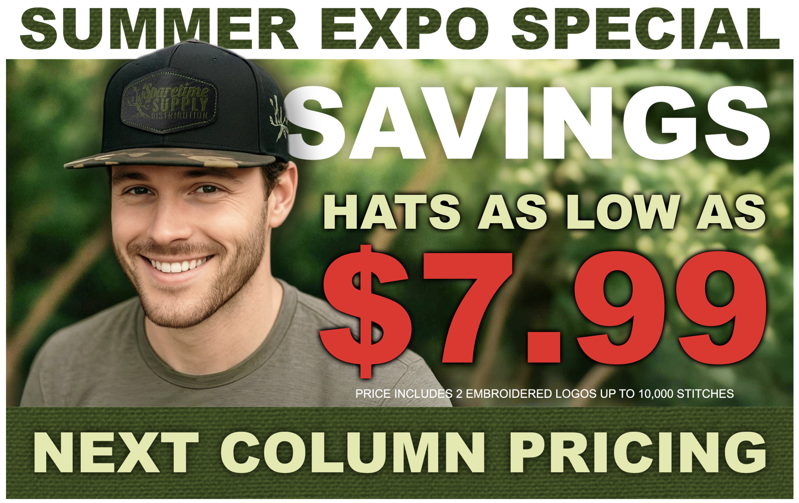 Summer Expo Savings - Hats as low as $7.99